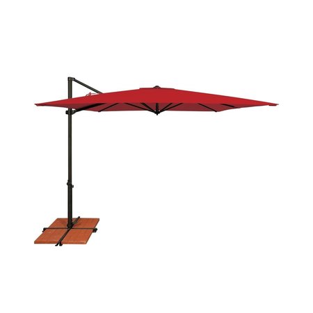 LASCO FITTINGS Simply Shade Jockey Cantilever Umbrella, Red & Black SSAG5A-86SQ09-A5403